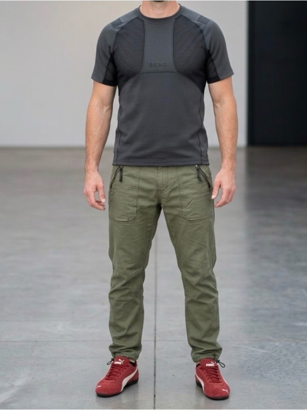 Vintage Abercrombie & Fitch Mens Olive Green paratrooper utility cargo Y2K pant